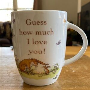 White Ceramic 'Guess How Much I Love You' Mug with Hare Illustration